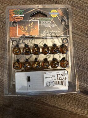 Lemax Spooky Town Village Halloween accessories Lighted Pumpkin Garland MIB
